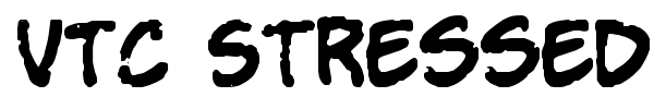 VTC Stressed Hand font preview